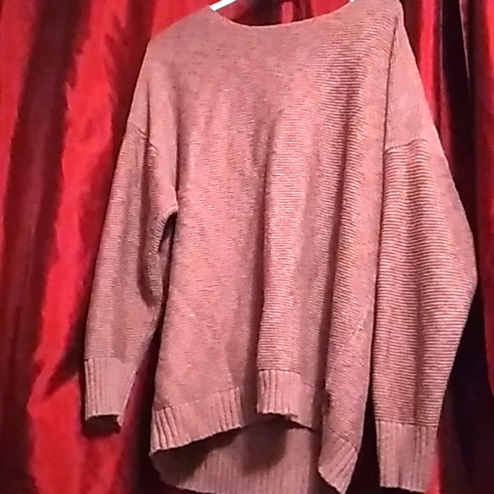 Womans pink open back sweater  XXL